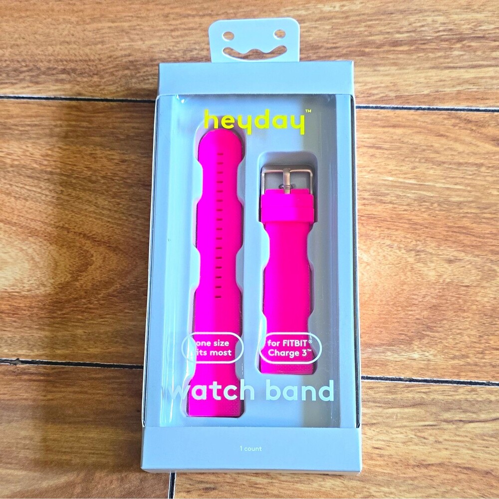 heyday Silicone Strap Band for Fitbit Charge 3 - Pink